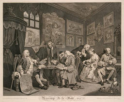 From the series Marriage a la Mode; Plate 1: The Marriage Settlement: 