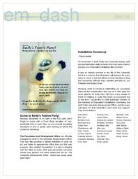 em dash : Dec. 08 : ECU Community Bulletin