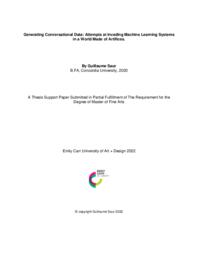 Generating Conversational Data: Attempts at Invading Machine Learning Systems in a World Made of Artifices