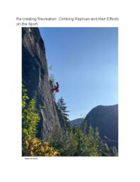 Re-creating Recreation: Climbing Replicas and their Effects on the Sport
