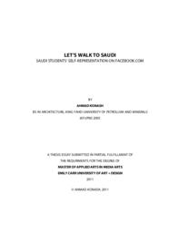 Let's Walk to Saudi: Saudi Students' Self-Representation on Facebook.com