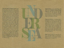 Interior of brochure for the Beaux Arts Ball under the sea, circa 1958.