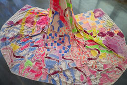 Cloak with painted details