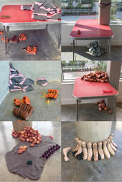 Details from iterations of Nonagon exhibition