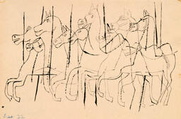 9 carousel horses: 