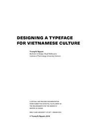Designing a Typeface for Vietnamese Culture