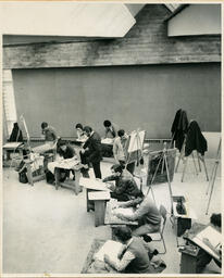 Peter Aspell lectures to students, circa 1948-1964.