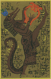 Front of programme for Beaux Arts Ball, night of the golden crocodile, 1959.