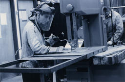 Work in metal shop, circa 1992-1994.