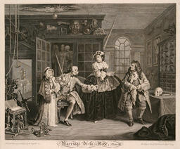 From the series Marriage a la Mode; Plate 3: The Inspection: 