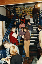 Staff Christmas event, circa 1990s.