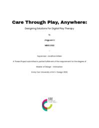 Care Through Play, Anywhere: Designing Solutions For Digital Play Therapy