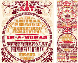 Digital Wood Type Poster: Phenomenal Woman