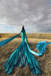 detail of The Spirit of Loneliness Dress (the train)