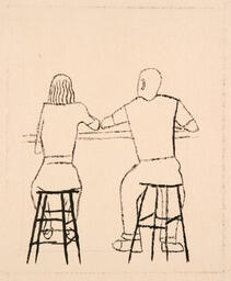 Young couple at a counter: 