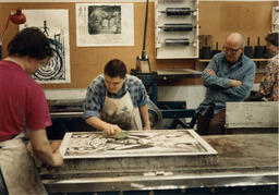 Print studio, circa 1990s.