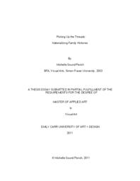 Picking up the Threads: Materializing Family Histories