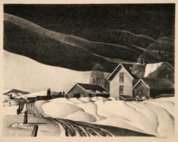 Winter farm scene: 