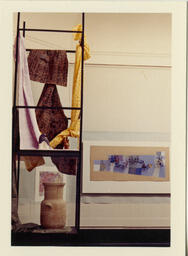 Student artwork, ceramic, textiles, VSA Biennial Exhibition, 1960.