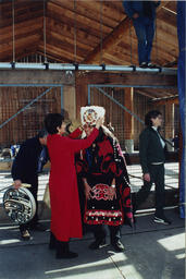 Preparations, [Granville Island Ocean Artworks opening?] circa 1990s.