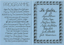 Interior of programme for Rain, Beaux Arts Ball, April 3, 1976.