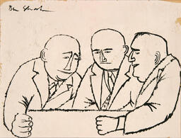 Three seated politicians: 