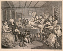 From the series A Harlot's Progress, Plate 6: 