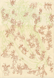 Interior detail of brochure for Beaux Arts Ball, Fiesta of the Insects, February 25th, 1949.