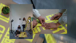 process of making a portuguese english bilingual poster