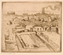 "No. 341 New York. [Blick über Dächer I]" - 'No. 341 New York. [View over roofs I]': 