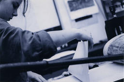 Printmaking studio, circa 1992-1994.