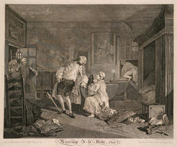 From the series Marriage a la Mode; Plate 5: The Bagnio: 