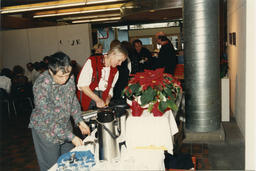 Staff Christmas event, circa 1990s.