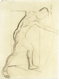 Nude figure drawing, date unknown.